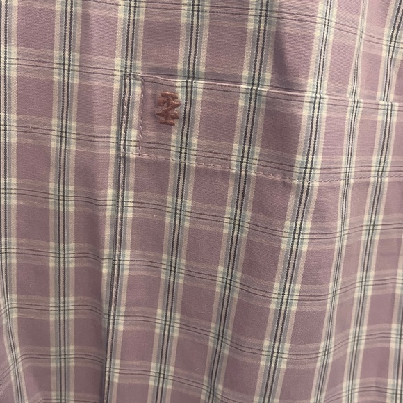 Izod Lavender Checkered Shirt - Picture 3 of 4